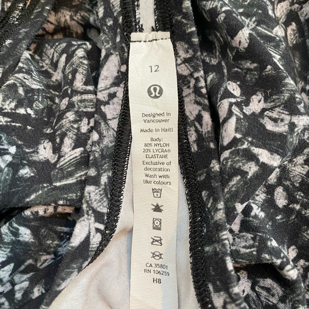 Lululemon Cool Racerback Short Tank Nulu Size 12 Blossom Overlay - Picture 3 of 5
